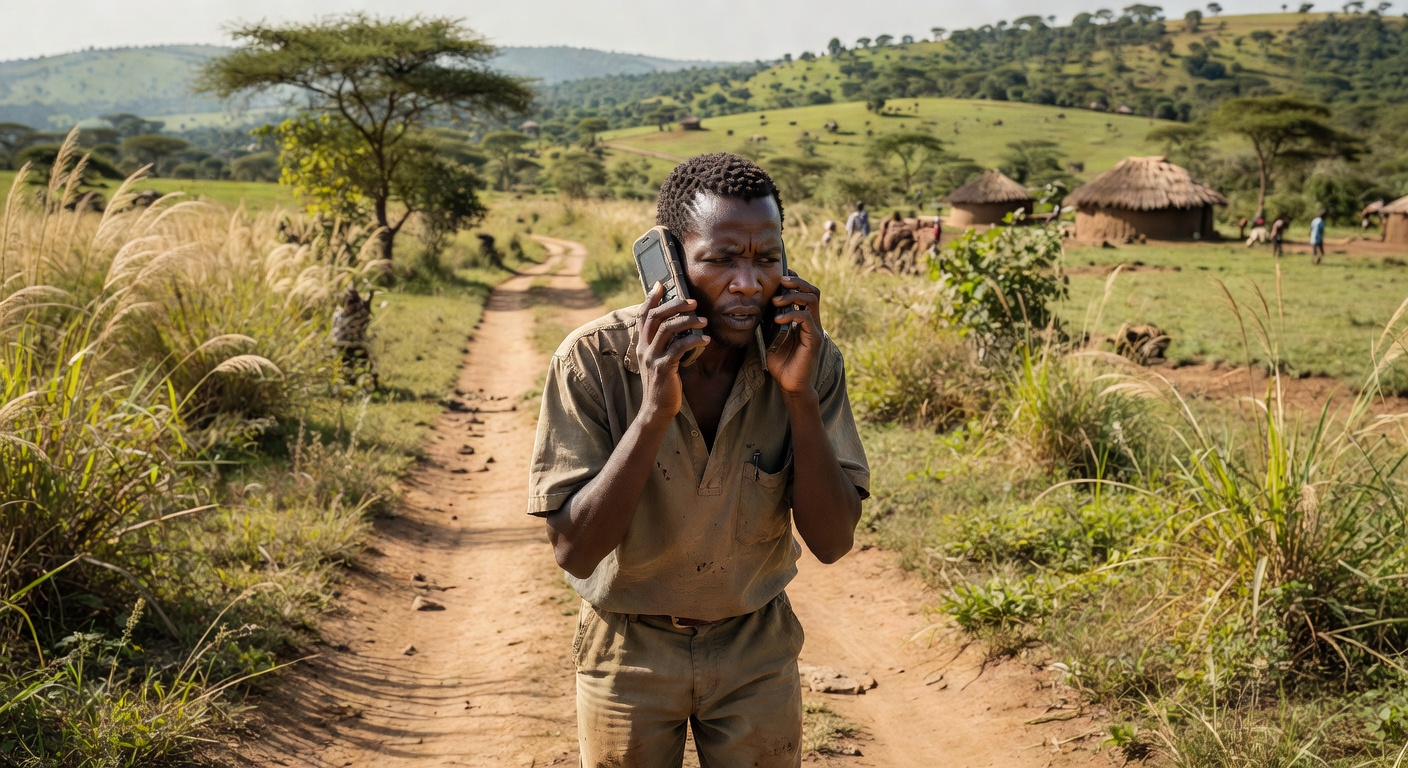 Connecting with friends in Uganda
