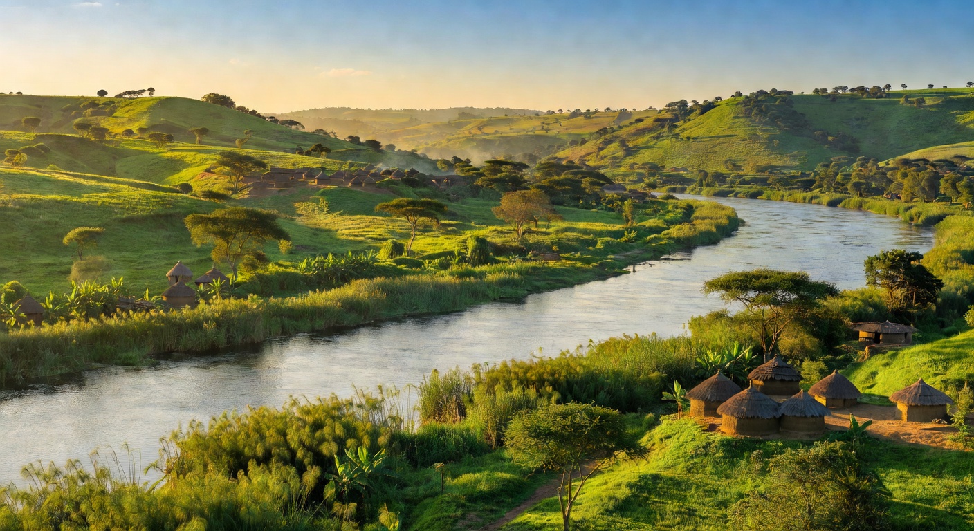 River Nile flowing through Uganda