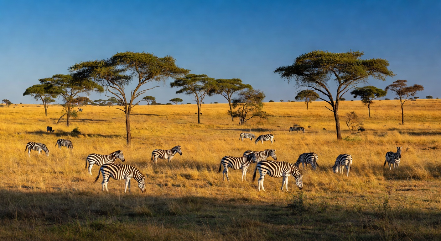 Uganda savanna landscape